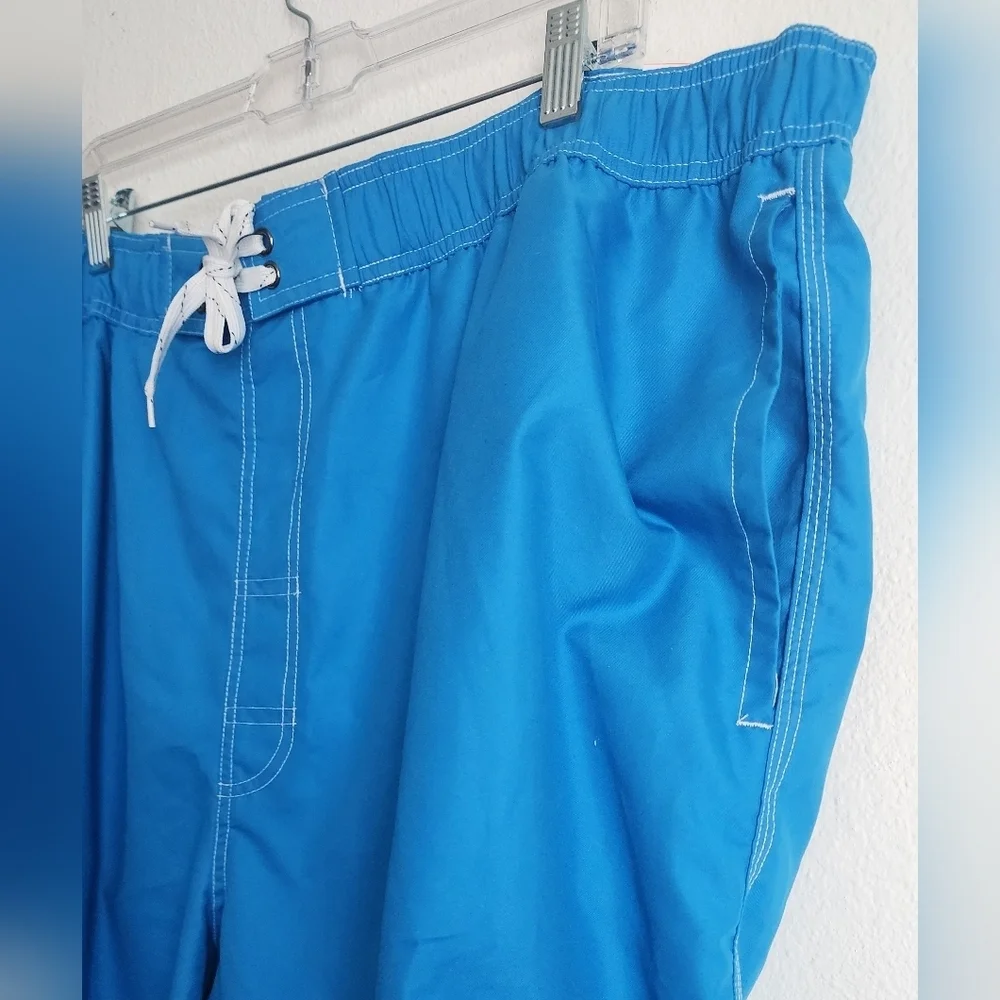 St. John's Bay Men's Elastic Drawstring Waist Swim Trunck Pockets Sz 3XL (NWT)